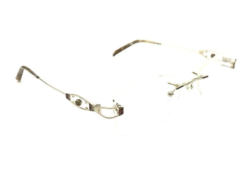 FLAIR Women’s Brown Bronze Rimless Designer Eyeglasses Frames Germany