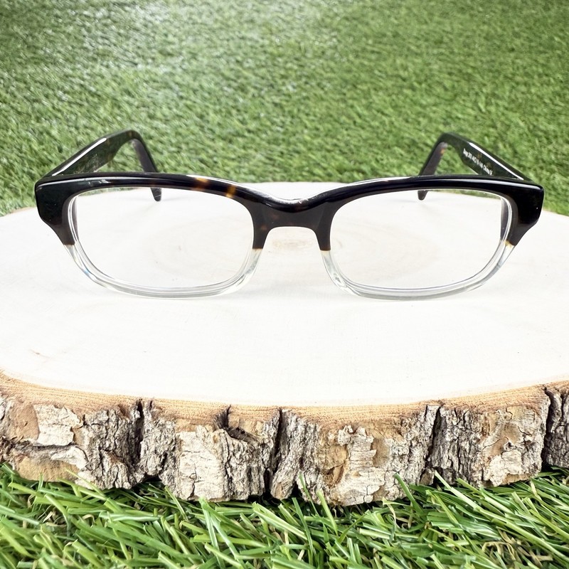 Warby Parker Eyeglasses Frame Zagg 203 49-19-140 Brown Tortoise Clear Fade