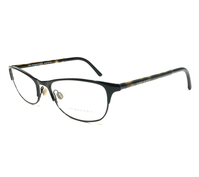 Burberry Eyeglasses Frame B1249 1001 Brown Tortoise Black Cat Eye 51-17-135 gallery