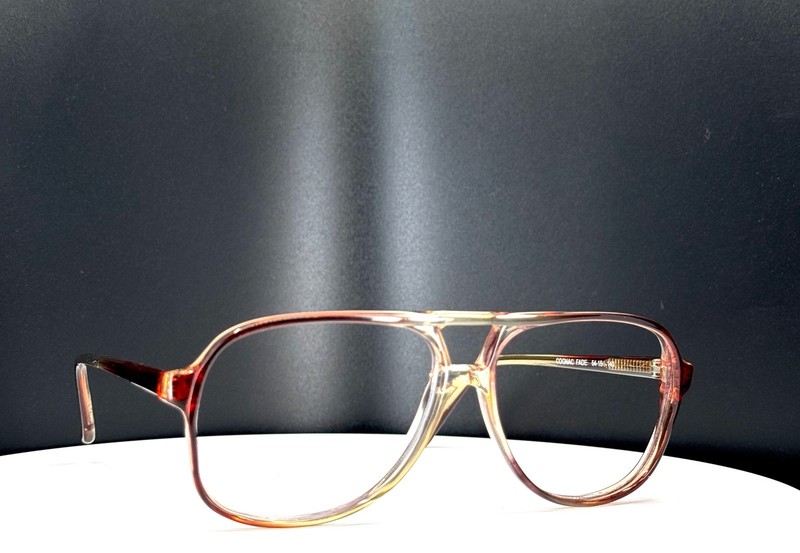 VTG HUNTER CONGAC FADE Unisex Brown Aviator Full Rim Eyeglasses FRAMES ONLY