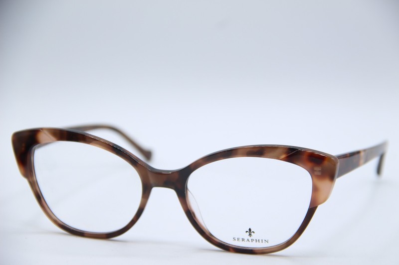 NEW SERAPHIN MAJOR/TORT HAVANA MARBLE AUTHENTIC FRAMES EYEGLASSES 56-18.5
