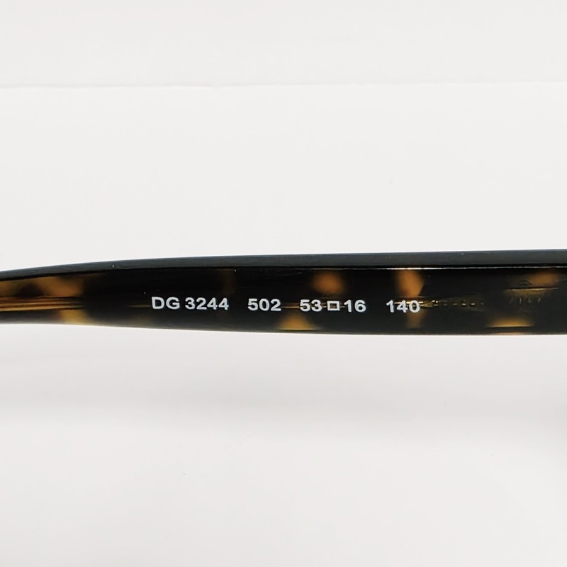 Dolce & Gabbana DG 3244 Women's Glasses in Dark Tortoise w/ Gold | Size 53mm gallery