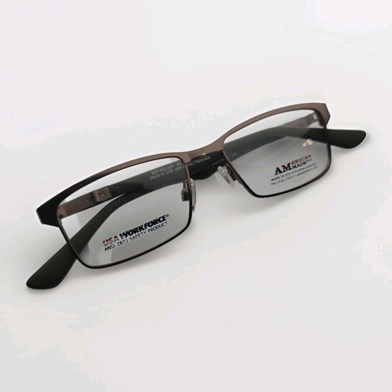 ​Artcraft USA Workforce WF451AM Safety Eyeglasses Frame Brown Tweed 52-16-142 gallery