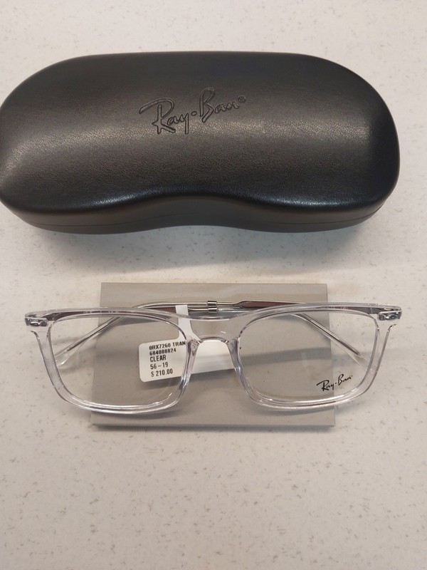 Ray-Ban RB7260 2001 Clear Plastic Rectangular Eyeglass Frames 56-19 150
