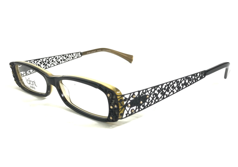 Jean Lafont Eyeglasses Frames TRESOR 2 103 Black Gold Crystals 50-14-133