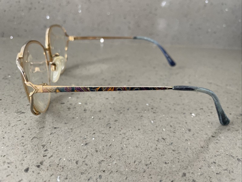 Tura Mod 602 Nav Eyeglasses 56-16-135 Made In Japan FRAMES ONLY Vintage Half Rim gallery