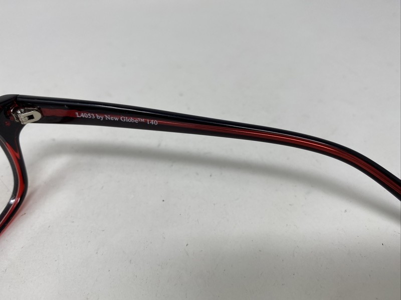 NEW GLOBE L4053 RED/BLACK 51/17/140 Eyeglasses Frame JX22 gallery