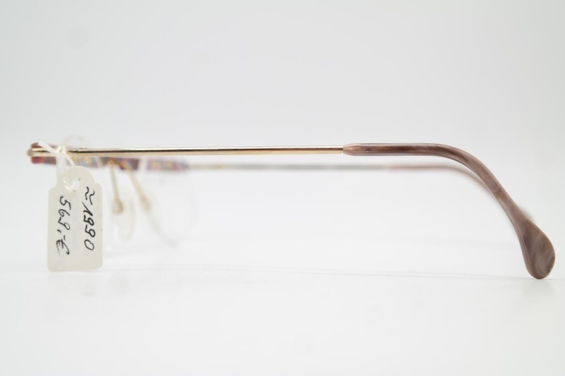 Vintage Glasses ZAPF ZAR Design Multicolored Gold Half-Rim Eyeglass Frame gallery