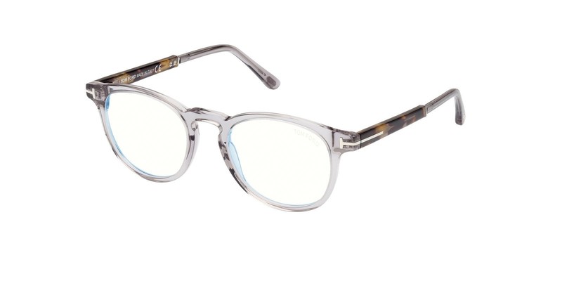 NEW TOM FORD FT5891-F-B 020 GREY/CLEAR BLUE LIGHT BLOCK AUTHENTIC EYEGLASSES