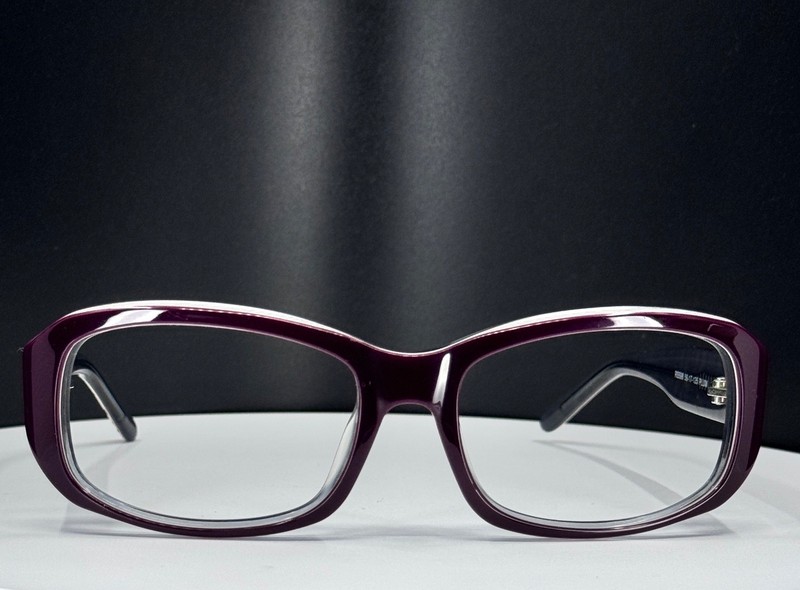 VTG RUNWAY RS598 PLUM Unisex Burgundy Square Full Rim Eyeglasses FRAMES ONLY gallery