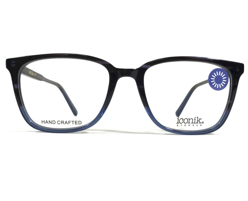 Iconik Eyeglasses Frames TED C2 Blue Square Full Rim 52-18-145