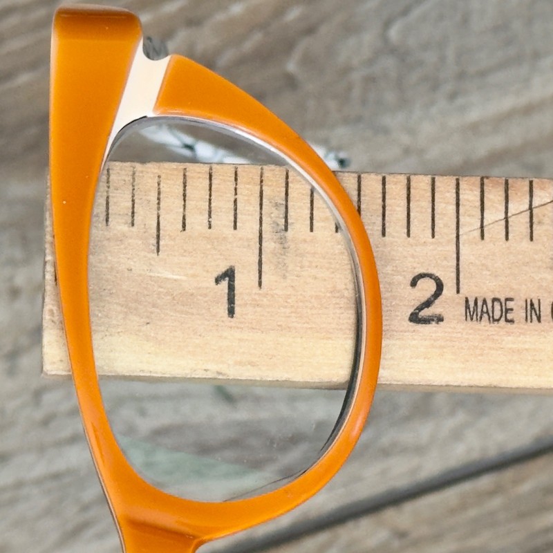 Womens Orange White Black Marbled Eyeglasses Frames 51-19-143 gallery