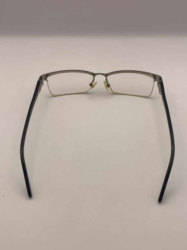 Link Occhiali 2008/N Eyeglass Frames Half Rim Silver Black 54-15-138 gallery