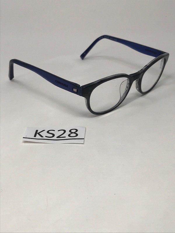 CONVERSE ALL STAR Eyeglasses Frame A046 48-18-140 Black Stripe Grey/Blue KS28 gallery