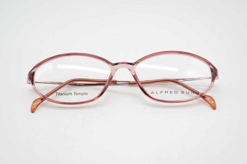 Alfred Sung AS 4424 Titanium Brown Bronze Oval Eyeglass Frame New gallery