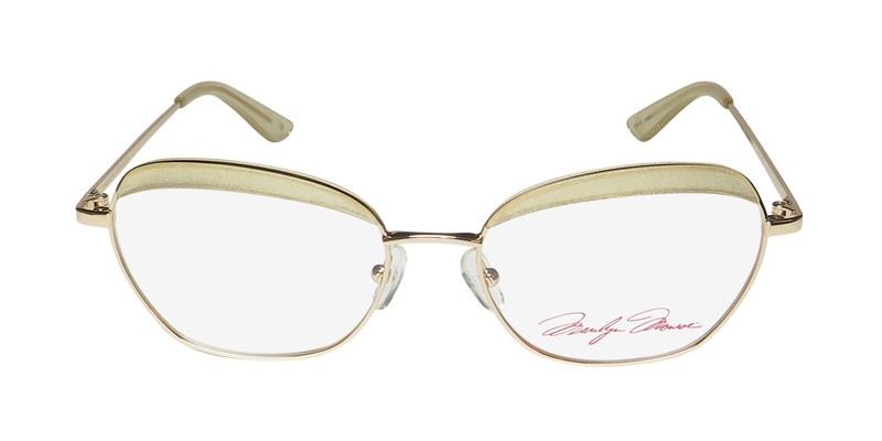 NEW MARILYN MONROE MMO 166 EYEGLASSES 54-17-140 RETRO METAL & PLASTIC GOLD gallery