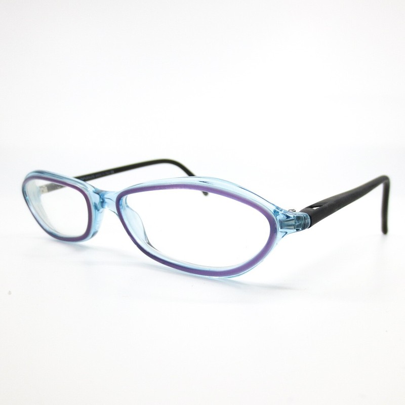 Emporio Armani 614 424 Eyeglasses Frames purple Clear Blue Oval 52-16-135
