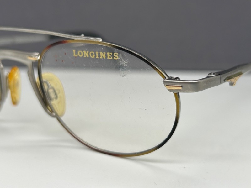 Longines Eyeglasses Frames men Round Oval Pilot Grey Multicoloured 90er Vintage gallery