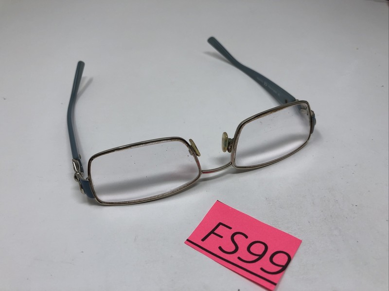 VALENTINO EYEGLASSES FRAME V2107 51-17-125 718 GOLD BLUE ITALY SMALL WOMENS FS99 gallery