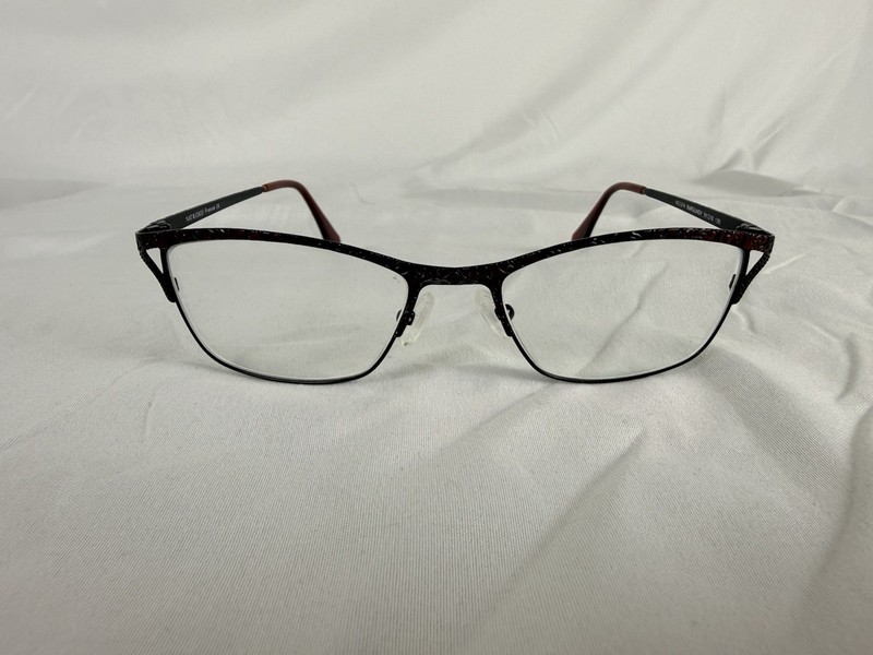 NAT & COCO France Eyeglasses Frame NC1314 Burgundy 51-18-135 Full Rim Vintage gallery