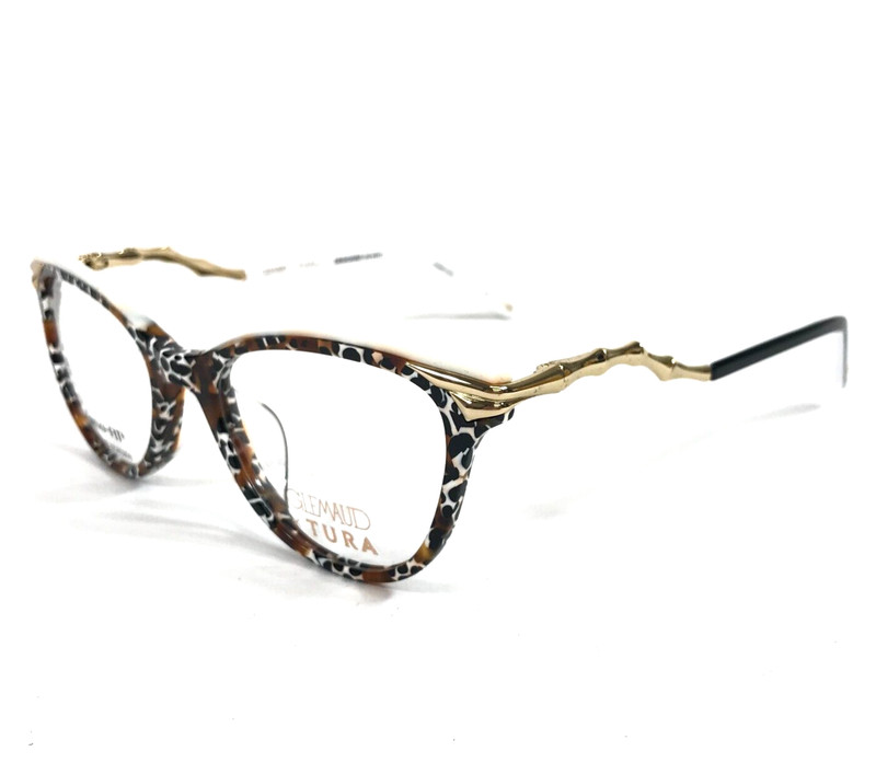 Glemaud by Tura Eyeglasses Frame VGO032 MUL Multicolor Crackle Cat Eye 54-20-145