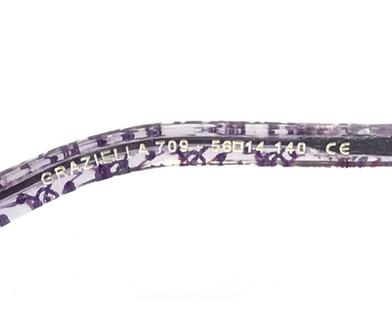 Jean Lafont Eyeglasses Frames GRAZIELLA 709 Purple Clear Lattice 56-14-140 gallery