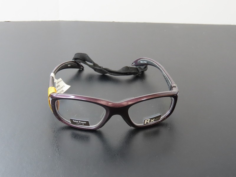 Plum Wild Hearts Sports Safety Eyeglass Frame Children 51-17-125 w/Strap