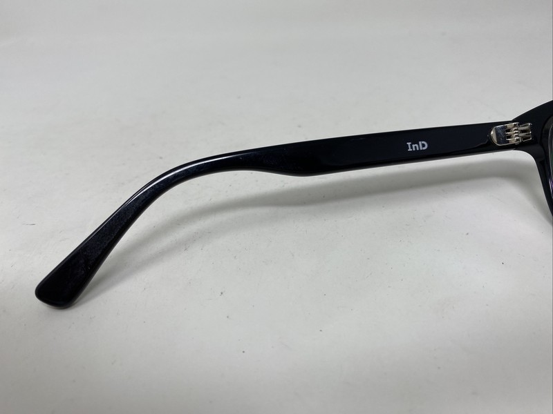 InD EYEWEAR 375 C1 53/17/145 GLOSSY BLACK EYEGLASSES FRAME GH23 gallery