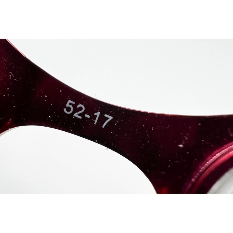 Tempo Eyeglasses Womens Red Lace Pattern Half Rim Cat Eye 52-17-135 gallery