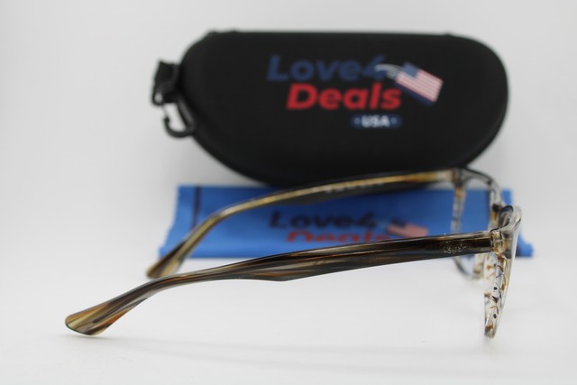 NEW RAY-BAN RB 5369 5751 BROWN GREY HORN AUTHENTIC EYEGLASSES 52-18 gallery