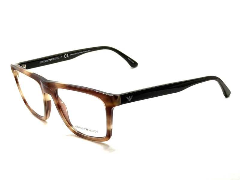 EMPORIO ARMANI EA 3185 5903 STRIPED BROWN MEN EYEGLASSES 54MM 19 145