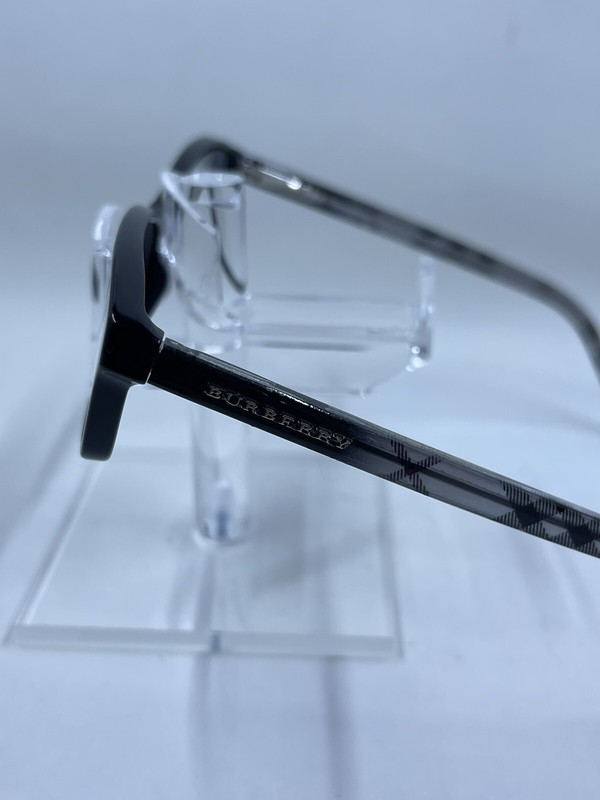 BURBERRY B2073 3164 Italy Black/Gray Crystal Plaid Eyeglasses FRAMES 53-16-135 gallery