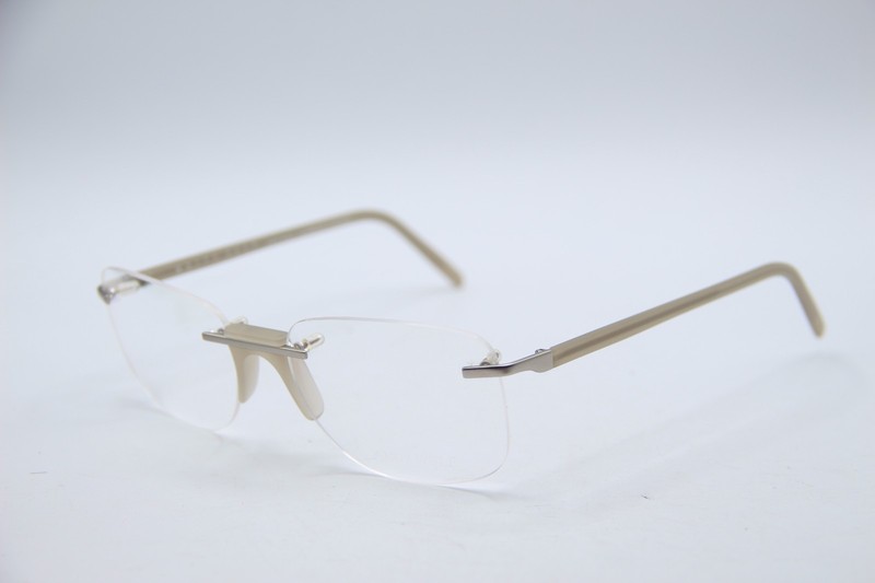 NEW ANDY WOLF FENN COL. C BEIGE GUNMETAL AUTHENTIC FRAMES EYEGLASSES 57-18