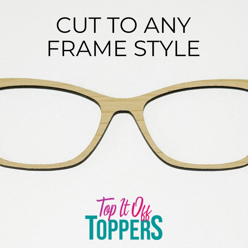 Wood Grain Design Eyewear Topper – Available in Any Pair Compatible Frame Style