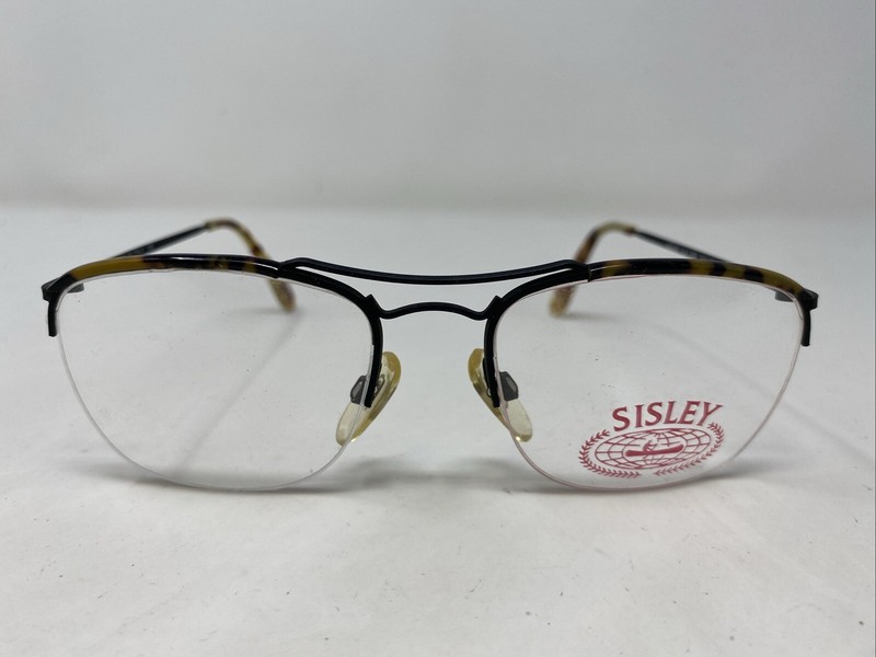 SISLEY Italy SLY 080 BLACK/TORTOISE 51-18-135 Half Rim Eyeglasses Frame “L39