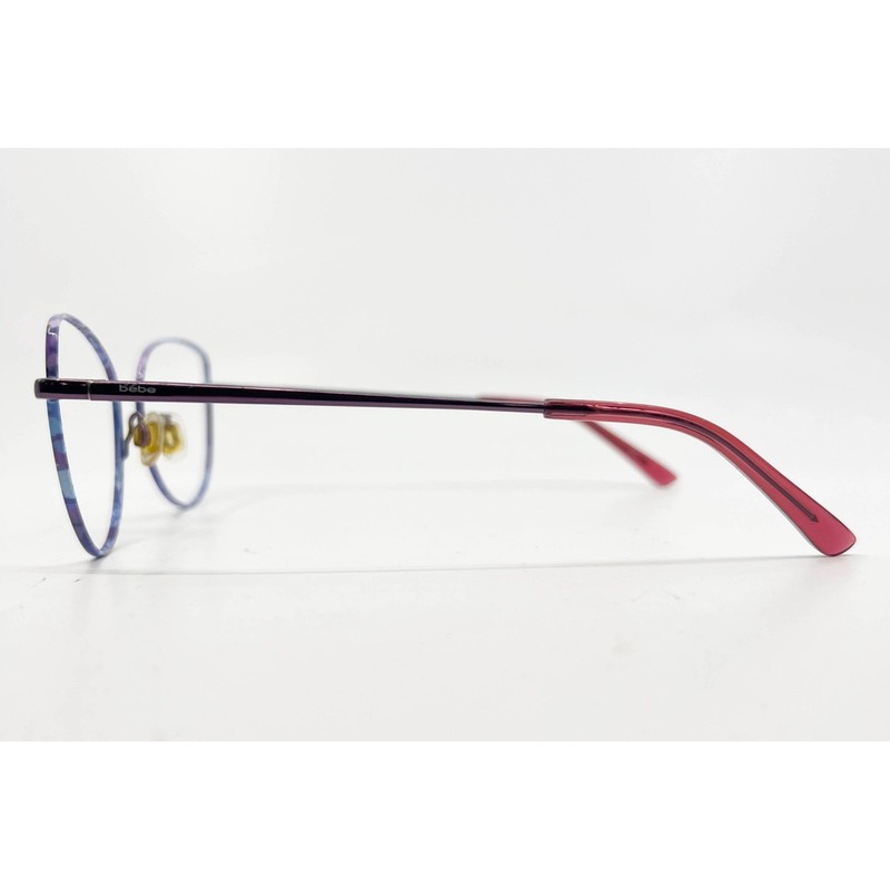 Bebe BB5207 Plum Floral Cat Eye Eyeglasses Women 51-16-135 gallery