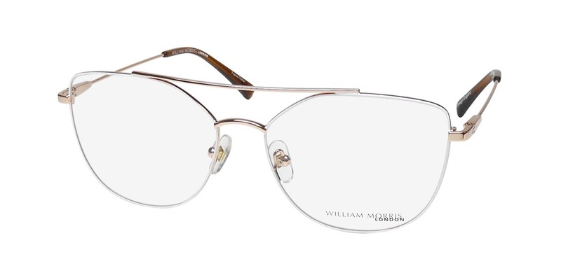 NEW WILLIAM MORRIS LONDON 50160 EYEGLASS FRAME METAL & PLASTIC WHITE C1 WOMENS