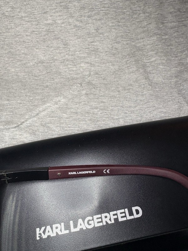 NEW Karl Lagerfeld Matte Bordeaux optical Lens 54mm w/KL Case KL912 082 MSRP$183 gallery
