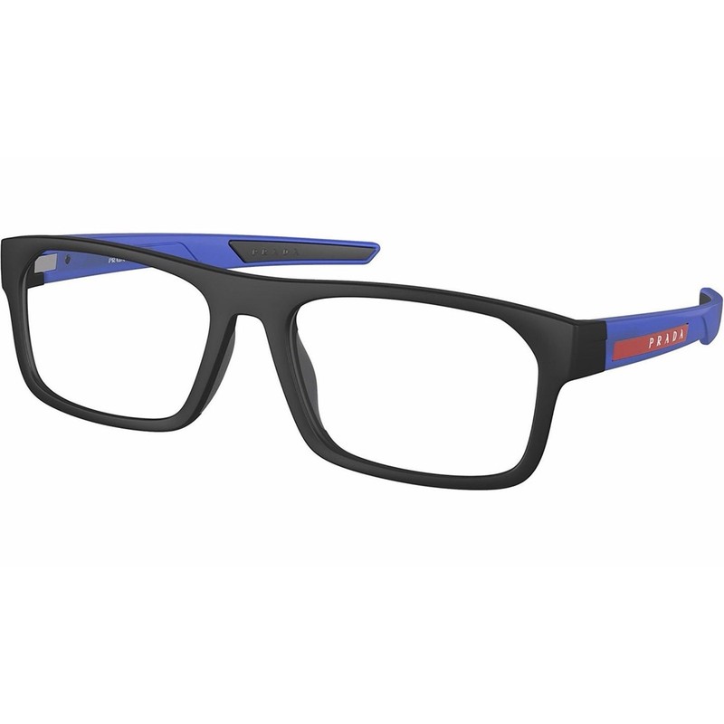 PRADA LINEA ROSSA PS 08OV 15C1O1 Matte Blue Transparent 57mm Mens Eyeglasses