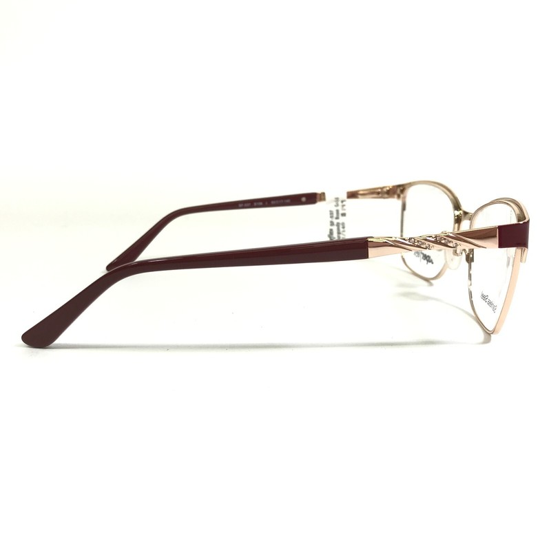 SuperFlex Eyeglasses Frames SF-537 S106 Red Gold Cat Eye Square 55-17-140 gallery