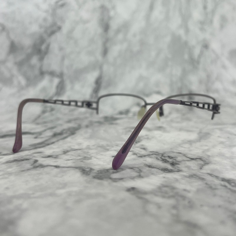 Charmant Eyeglasses Purple Oval Half Rim Titanium Round Frames 51-18-140 gallery