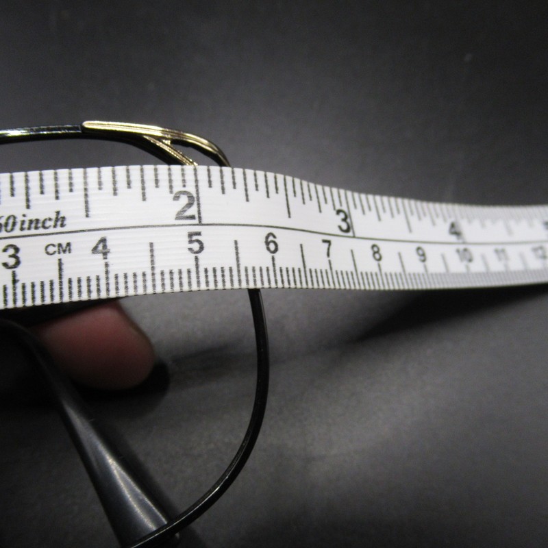 Vintage Style Black & Gold Metal Eyeglass Frames No Lenses Unisex Adults gallery