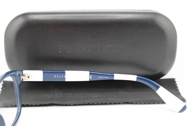 NEW POLO RALPH LAUREN PH 2240 5906 BLUE WHITE AUTHENTIC EYEGLASSES 54-18 gallery