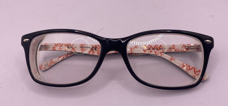 RAY BAN FRAMES ONLY EYEGLASSES RB 5218 5014 BLACK / RED LOGO 55-17-140