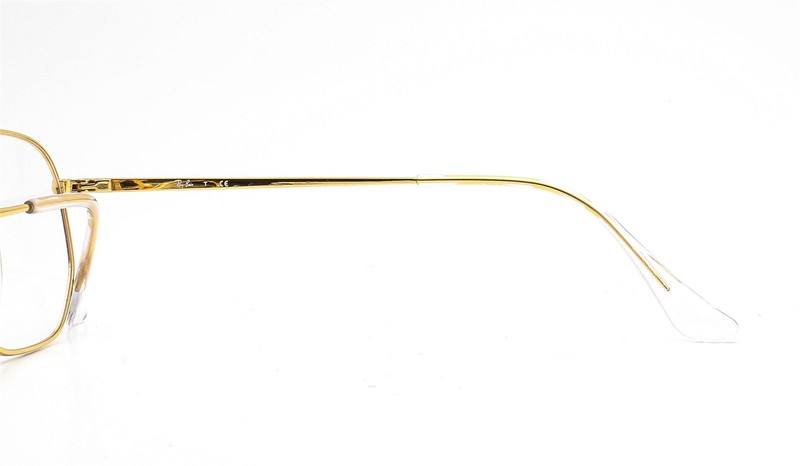 Ray-Ban Eyeglasses RB 6448 3104 Glasses Shiny White on Gold 48mm with Case gallery