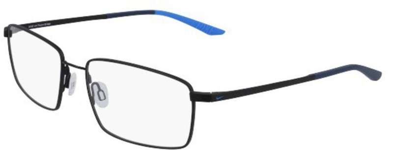 NEW NIKE 4305 008 Satin Black & Midnight Navy Eyeglasses 55/18/145