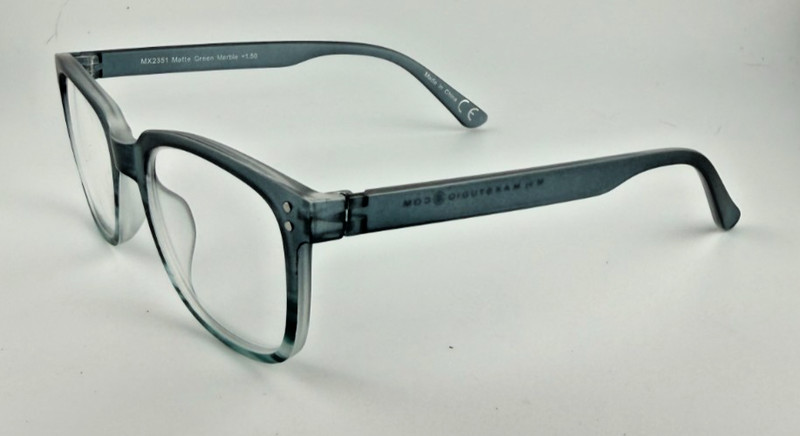 M BY MAX STUDIO EYEGLASSES FRAMES ONLY MX2351 MATTE GREEN MARBLE +1.50 50-18-140