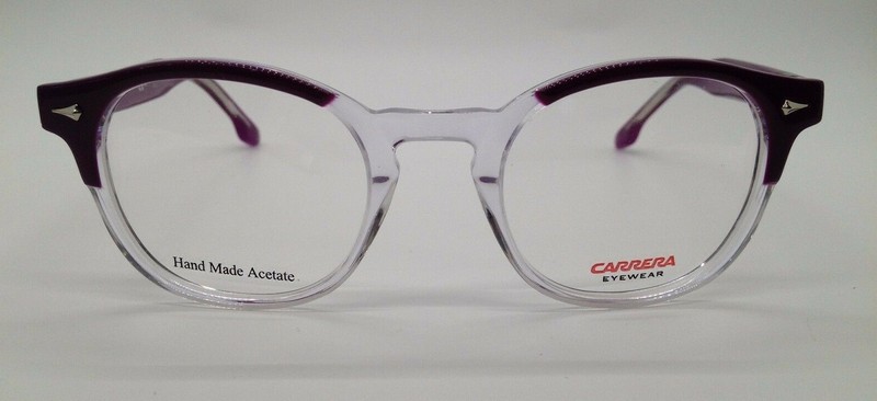 Carrera CA 6191 Purple Clear 8DJ Round Plastic Eyeglasses Frame 45-21-140 New RX