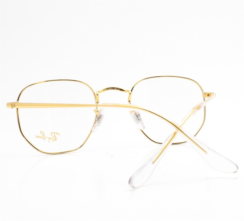 Ray-Ban Eyeglasses RB 6448 3104 Glasses Shiny White on Gold 48mm with Case gallery