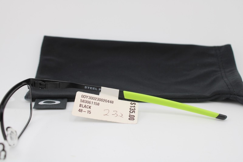 NEW OAKLEY STEEL PLATE XS OY3002-0448 SATIN BLACK AUTHENTIC EYEGLASSES 48-15 gallery